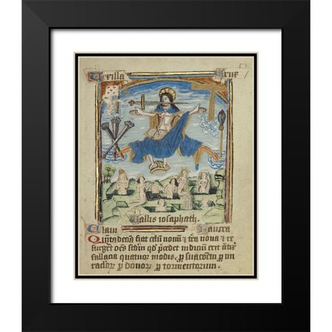 The Fifteenth and Final Sign before the Day of Judgement Black Modern Wood Framed Art Print with Double Matting by Illuminator, Unknown 12th Century English