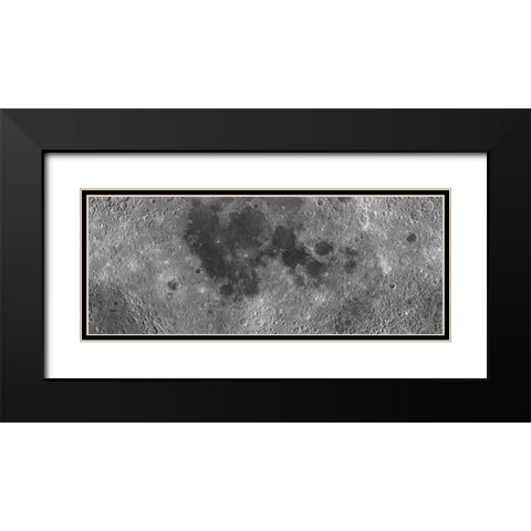 Unmarked Map of the Moon, Projection Black Modern Wood Framed Art Print with Double Matting by United States Geological Survey