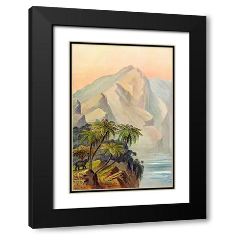 Am Ende der Welt Worlds End. Ceylon Black Modern Wood Framed Art Print with Double Matting by Haeckel, Ernst