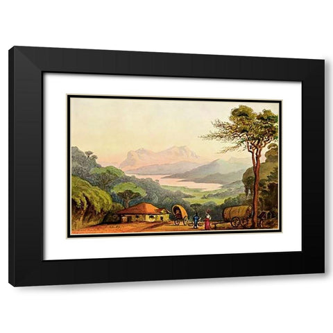 Nurellia-See Vom Rambodde-PaÃŸ, Ceylon Black Modern Wood Framed Art Print with Double Matting by Haeckel, Ernst