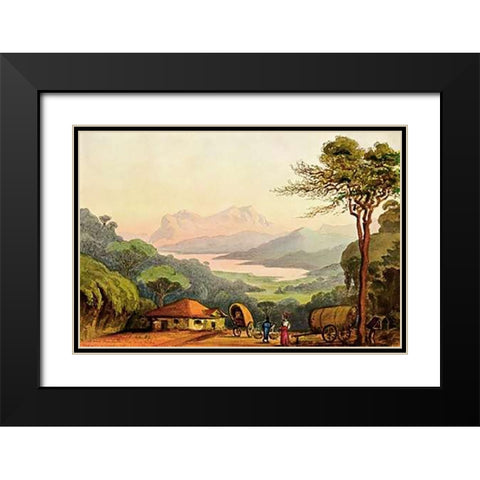Nurellia-See Vom Rambodde-PaÃŸ, Ceylon Black Modern Wood Framed Art Print with Double Matting by Haeckel, Ernst