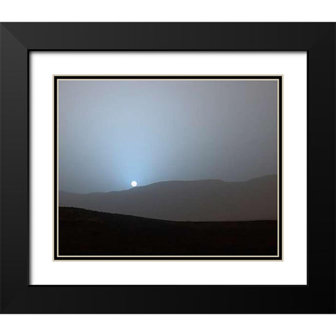 Martian Sunset in Gale Crater, April 15, 2015 Black Modern Wood Framed Art Print with Double Matting by Curiosity