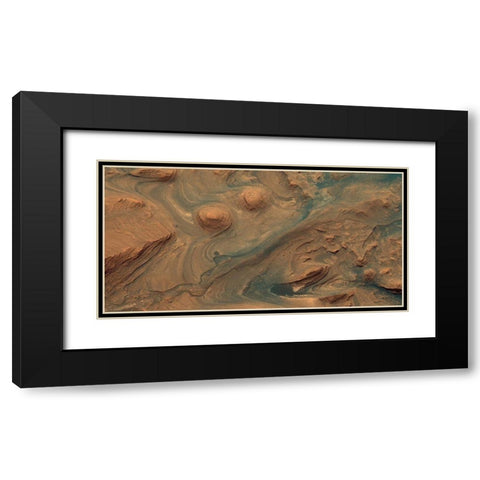 Mars HiRISE - Martian Surface Detail, April 22, 2015 Black Modern Wood Framed Art Print with Double Matting by NASA