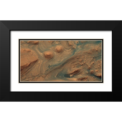 Mars HiRISE - Martian Surface Detail, April 22, 2015 Black Modern Wood Framed Art Print with Double Matting by NASA