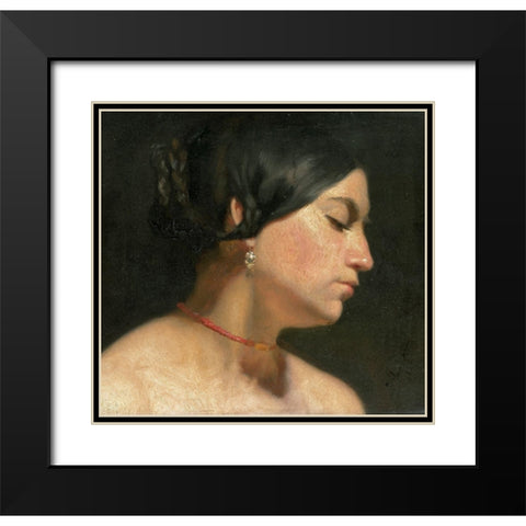 Maria Magdalena, 1854 Black Modern Wood Framed Art Print with Double Matting by Alma-Tadema, Sir Lawrence