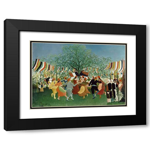 A Centennial of Independence Black Modern Wood Framed Art Print with Double Matting by Rousseau, Henri