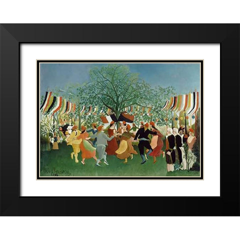 A Centennial of Independence Black Modern Wood Framed Art Print with Double Matting by Rousseau, Henri