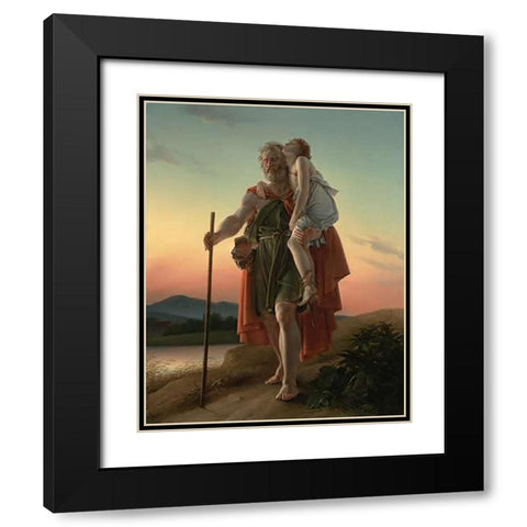 Belisarius Black Modern Wood Framed Art Print with Double Matting by Gerard, Baron Francois-Pascal-Simon