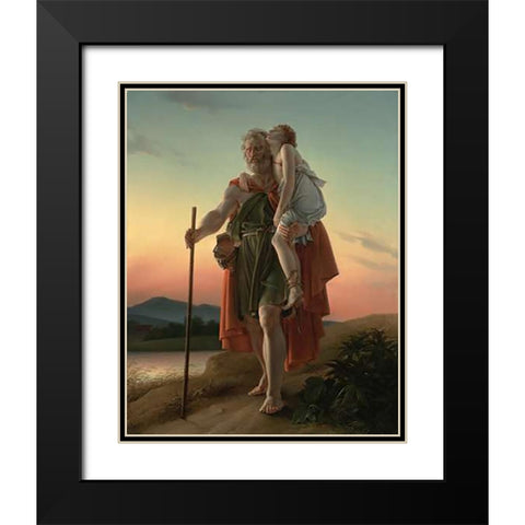 Belisarius Black Modern Wood Framed Art Print with Double Matting by Gerard, Baron Francois-Pascal-Simon
