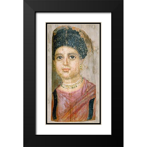 Mummy Portrait Black Modern Wood Framed Art Print with Double Matting by Malibu Painter