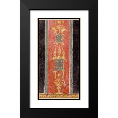 Wall Fragment with Grotesques Black Modern Wood Framed Art Print with Double Matting by Artisan, Unknown 1st Century Roman