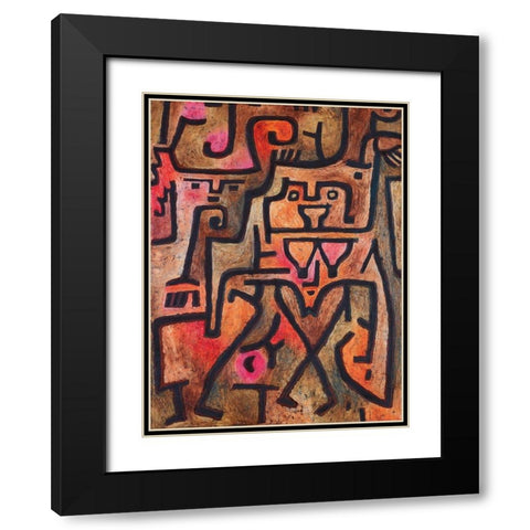 Forest Witches, 1938 Black Modern Wood Framed Art Print with Double Matting by Klee, Paul