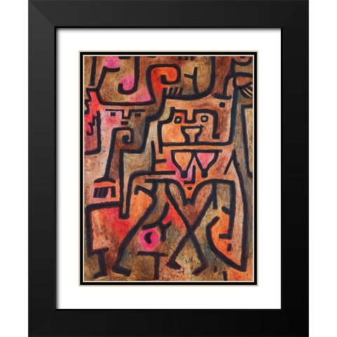 Forest Witches, 1938 Black Modern Wood Framed Art Print with Double Matting by Klee, Paul