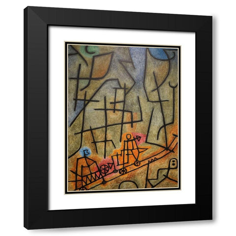 Conquest of the Mountain, 1939 Black Modern Wood Framed Art Print with Double Matting by Klee, Paul