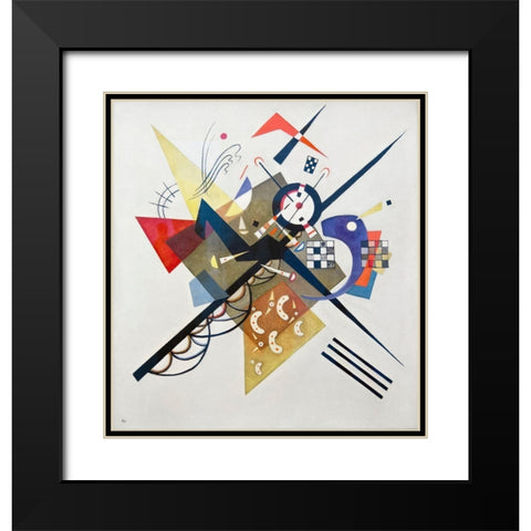 On White II, 1923 Black Modern Wood Framed Art Print with Double Matting by Kandinsky, Wassily