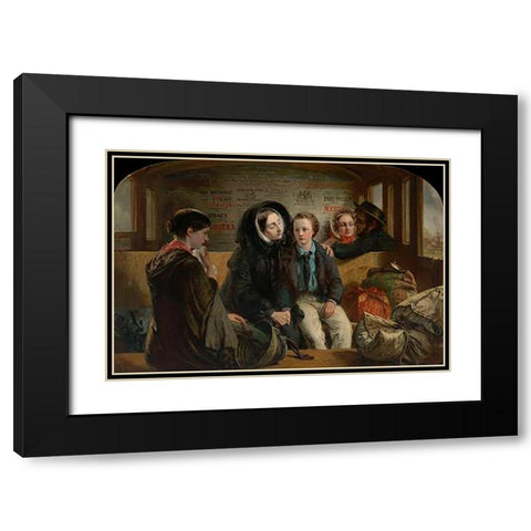 Second Class - The Parting, 1854 Black Modern Wood Framed Art Print with Double Matting by Solomon, Abraham