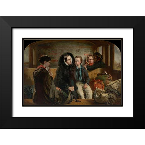 Second Class - The Parting, 1854 Black Modern Wood Framed Art Print with Double Matting by Solomon, Abraham