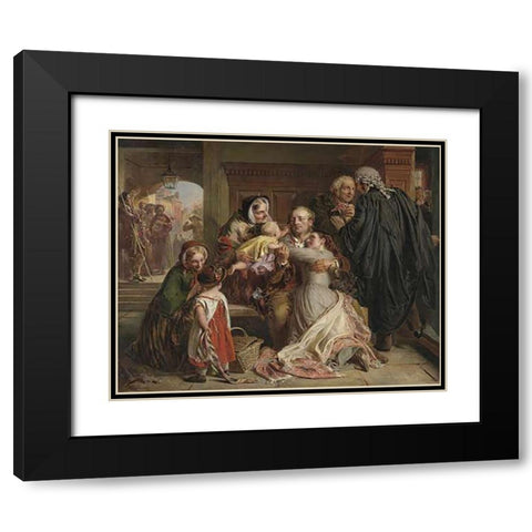 Not Guilty Black Modern Wood Framed Art Print with Double Matting by Solomon, Abraham