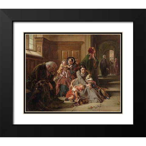 Waiting for the Verdict Black Modern Wood Framed Art Print with Double Matting by Solomon, Abraham
