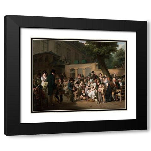 Entrance to the Jardin Turc Black Modern Wood Framed Art Print with Double Matting by Boilly, Louis Leopold