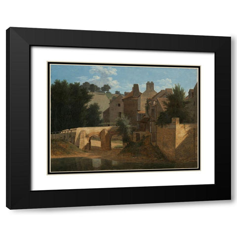 View in the Ile-de-France Black Modern Wood Framed Art Print with Double Matting by Bertin, Jean-Victor