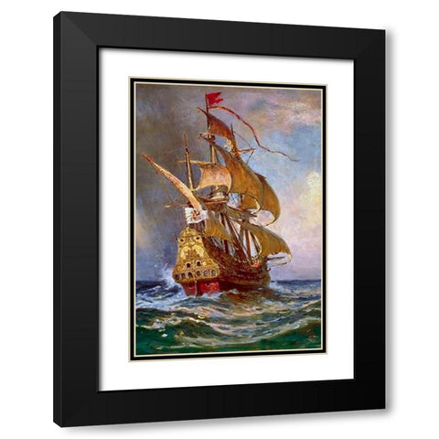 Knight of The Double Cross - Detail Black Modern Wood Framed Art Print with Double Matting by Gerome Ferris, Jean Leon