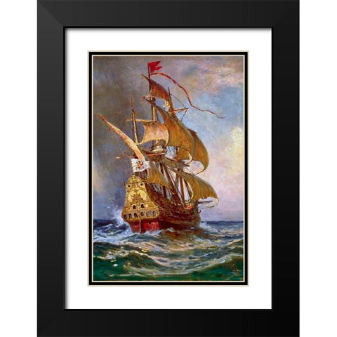 Knight of The Double Cross - Detail Black Modern Wood Framed Art Print with Double Matting by Gerome Ferris, Jean Leon