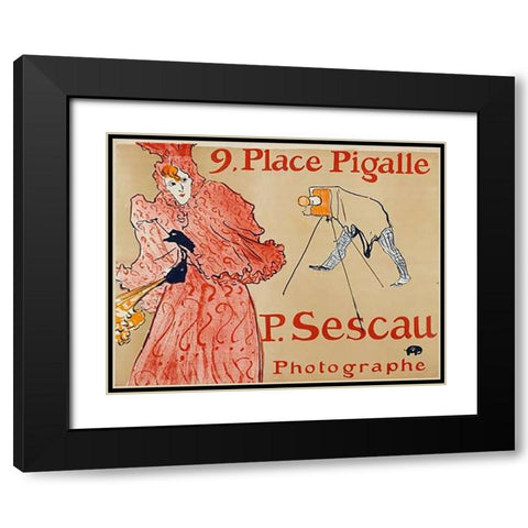 Sescau Photographe Black Modern Wood Framed Art Print with Double Matting by De Toulouse-Lautrec, Henri