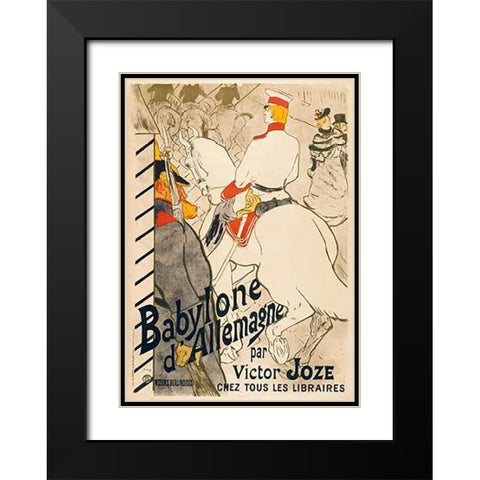 Babylone dAllemagne Black Modern Wood Framed Art Print with Double Matting by De Toulouse-Lautrec, Henri