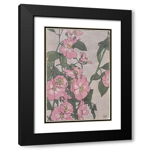 Prairie Rose Black Modern Wood Framed Art Print with Double Matting by Overbeck, Hannah Borger
