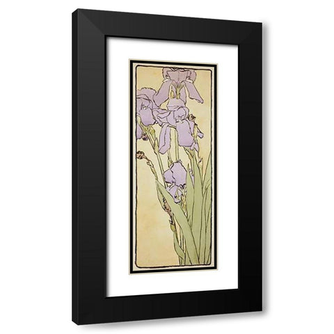 Iris Black Modern Wood Framed Art Print with Double Matting by Overbeck, Hannah Borger
