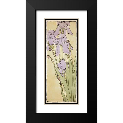 Iris Black Modern Wood Framed Art Print with Double Matting by Overbeck, Hannah Borger
