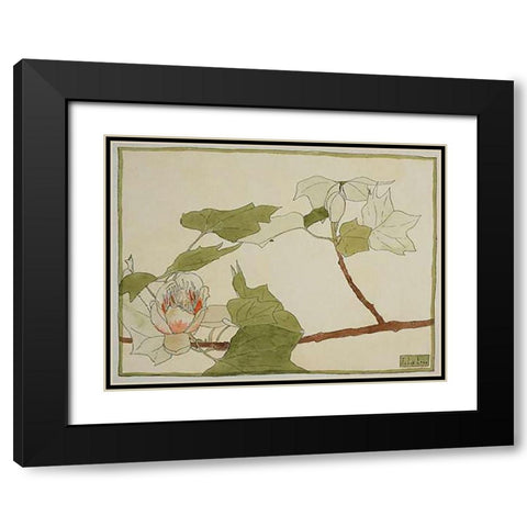 Tulip Tree Black Modern Wood Framed Art Print with Double Matting by Overbeck, Hannah Borger