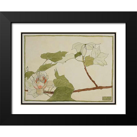 Tulip Tree Black Modern Wood Framed Art Print with Double Matting by Overbeck, Hannah Borger