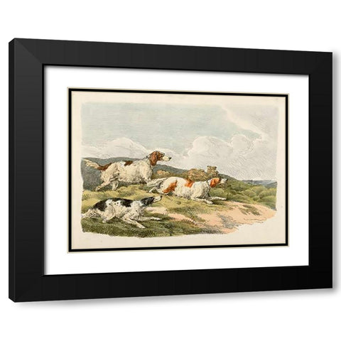 Running Hounds, 1817 Black Modern Wood Framed Art Print with Double Matting by Alken, Henry Thomas