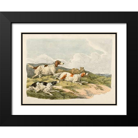 Running Hounds, 1817 Black Modern Wood Framed Art Print with Double Matting by Alken, Henry Thomas