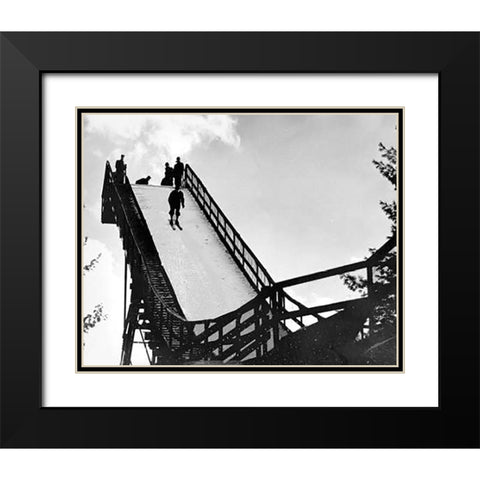 Ski Jump. Hanover, New Hampshire, 1936 Black Modern Wood Framed Art Print with Double Matting by Rothstein, Arthur