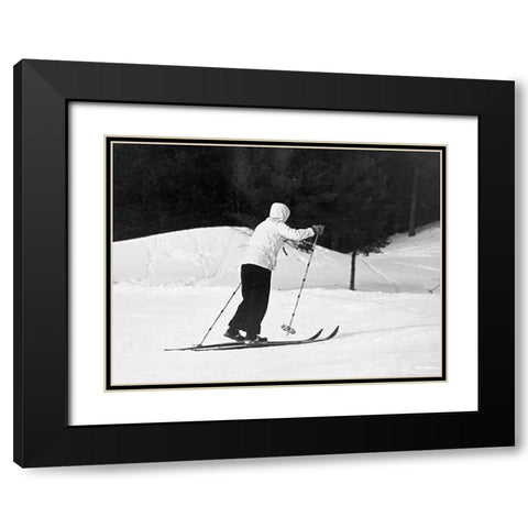 Winter Sports - Hanover, New Hampshire, 1936 Black Modern Wood Framed Art Print with Double Matting by Rothstein, Arthur