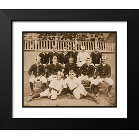Philadelphia Baseball Club, 1887 Black Modern Wood Framed Art Print with Double Matting by A.G. Spalding Baseball Collection