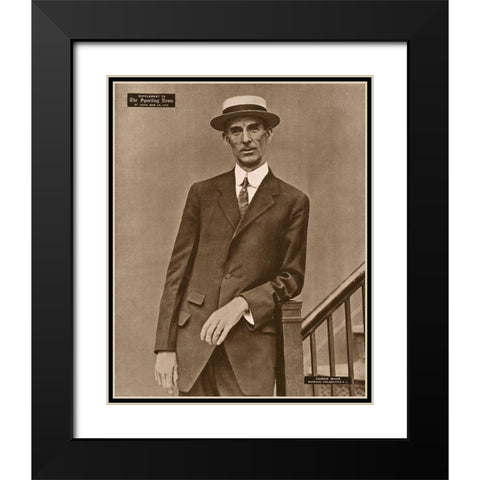 Connie Mack, Manager, Philadelphia American League, 1880 Black Modern Wood Framed Art Print with Double Matting by Leopold Morse Goulston Baseball Collection,