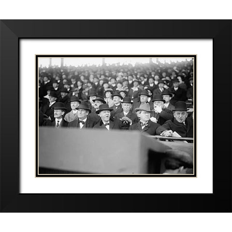 Baseball Spectators, between 1915-17 Black Modern Wood Framed Art Print with Double Matting by Harris and Ewing Collection
