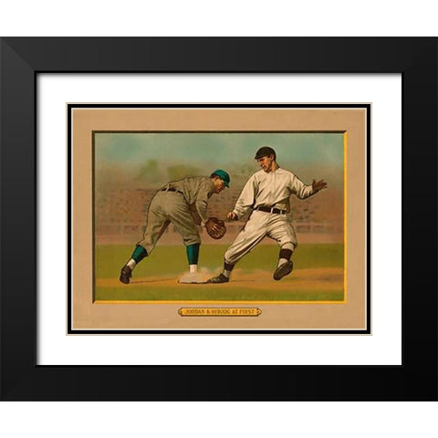 Jordan and Herzog at First Black Modern Wood Framed Art Print with Double Matting by American Tobacco Company