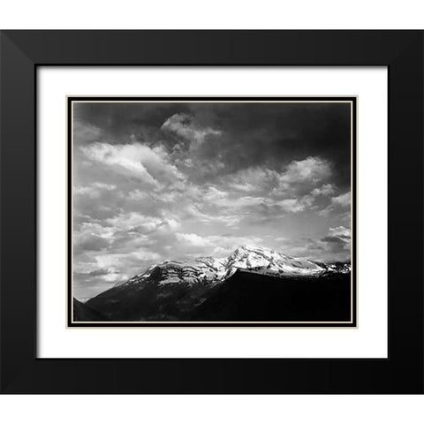 Heavens Peak, Glacier National Park, Montana - National Parks and Monuments, 1941 Black Modern Wood Framed Art Print with Double Matting by Adams, Ansel