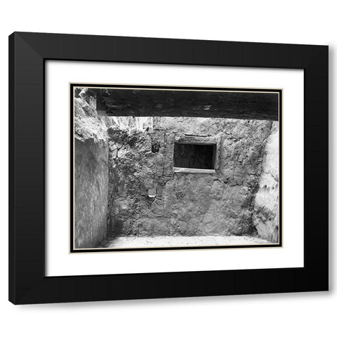 Interior at Ruin, Cliff Palace, Mesa Verde National Park, Colorado, 1941 Black Modern Wood Framed Art Print with Double Matting by Adams, Ansel