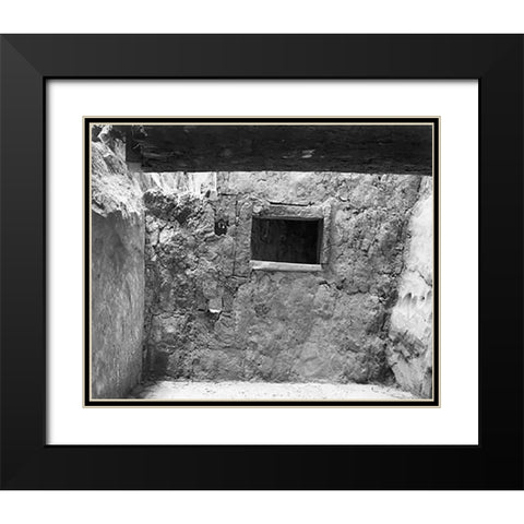 Interior at Ruin, Cliff Palace, Mesa Verde National Park, Colorado, 1941 Black Modern Wood Framed Art Print with Double Matting by Adams, Ansel