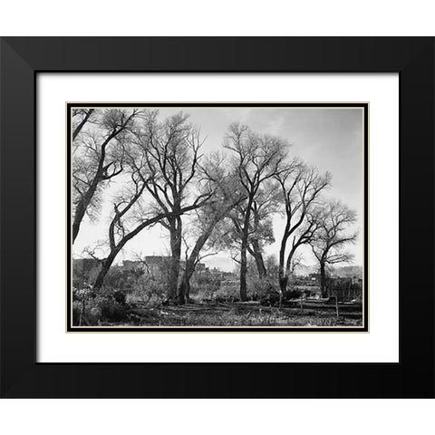 At Taos Pueblo National Historic Landmark, New Mexico, ca. 1941-1942 Black Modern Wood Framed Art Print with Double Matting by Adams, Ansel