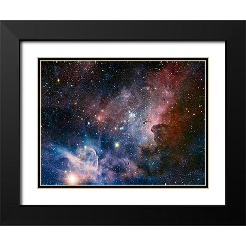 Carina Nebula Infrared from HAWK-I Black Modern Wood Framed Art Print with Double Matting by Preibisch, T.
