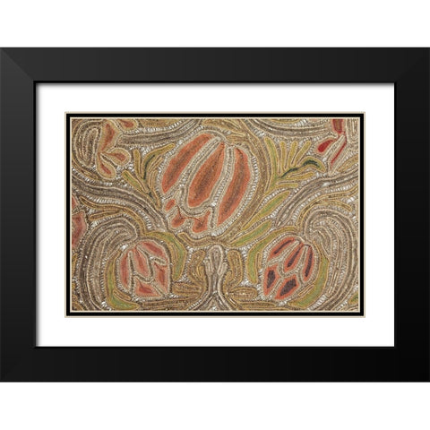 Needle Lace Flowers Black Modern Wood Framed Art Print with Double Matting by Needleworker, Unknown 17th Century European