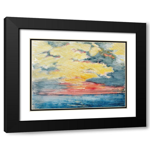 Sunset, Acapulco Black Modern Wood Framed Art Print with Double Matting by Pennell, Joseph