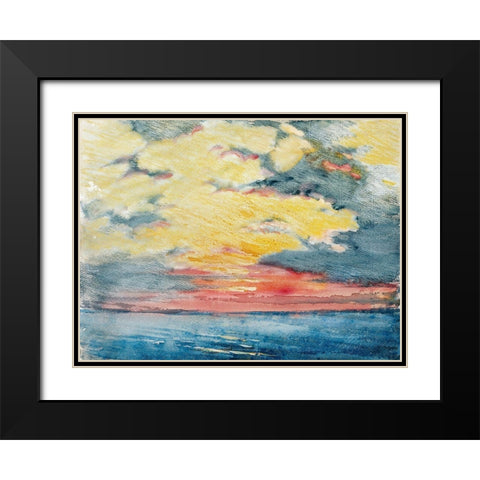 Sunset, Acapulco Black Modern Wood Framed Art Print with Double Matting by Pennell, Joseph